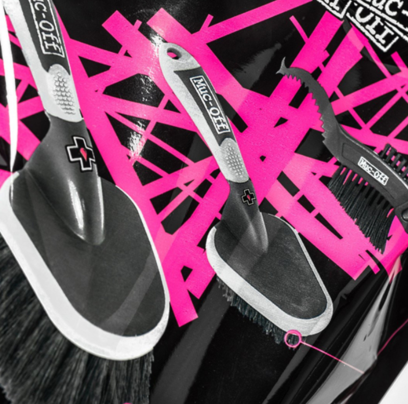 Muc-Off 3 Brush Set - Cycle Car Motor bike Soft Brush 3 Pack - Black-1